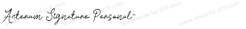 Acterum Signature Personal字体转换